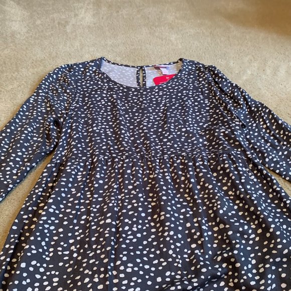 Isabel Maternity by Ingrid & Isabel Blue Polka Dot Midi Tie Dress Size M - Picture 6 of 12
